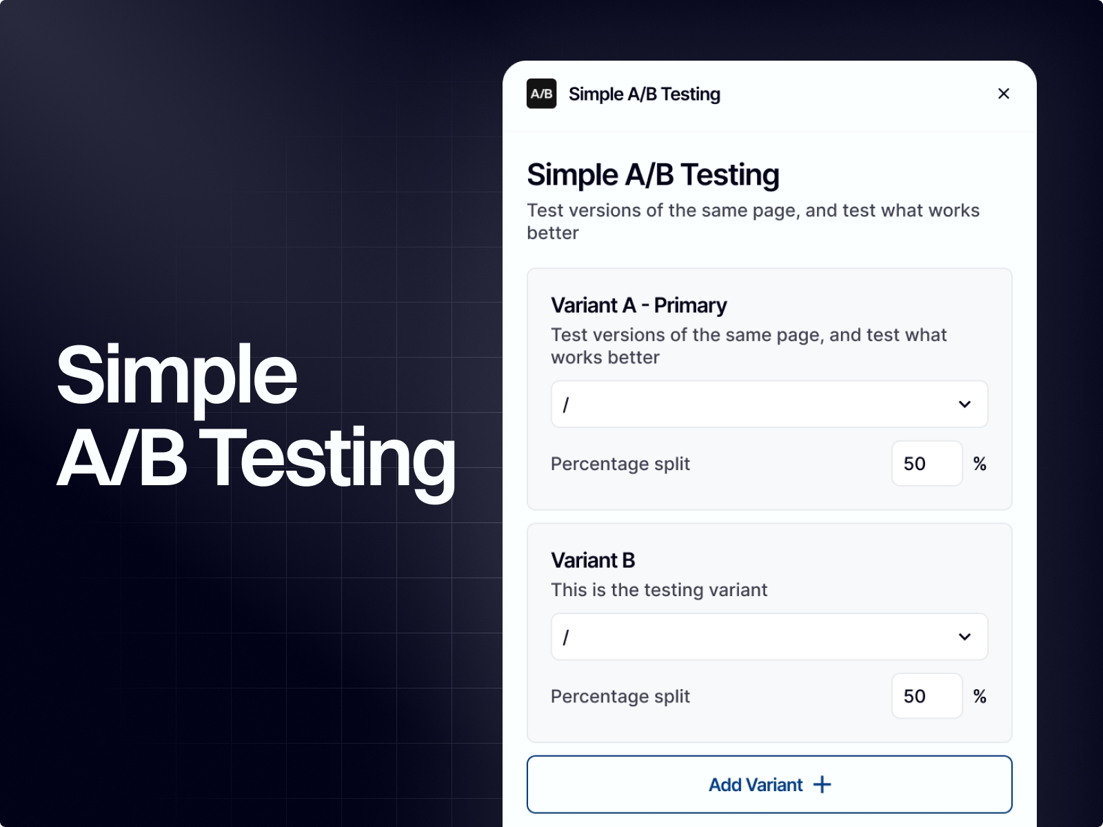 Simple A/B Testing