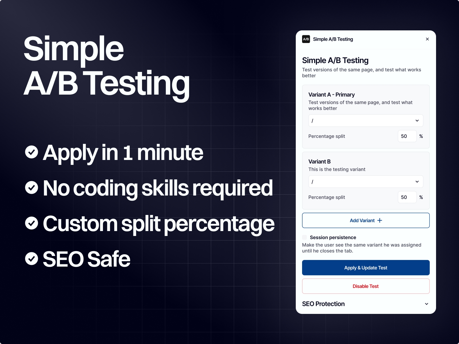 Simple A/B Testing
