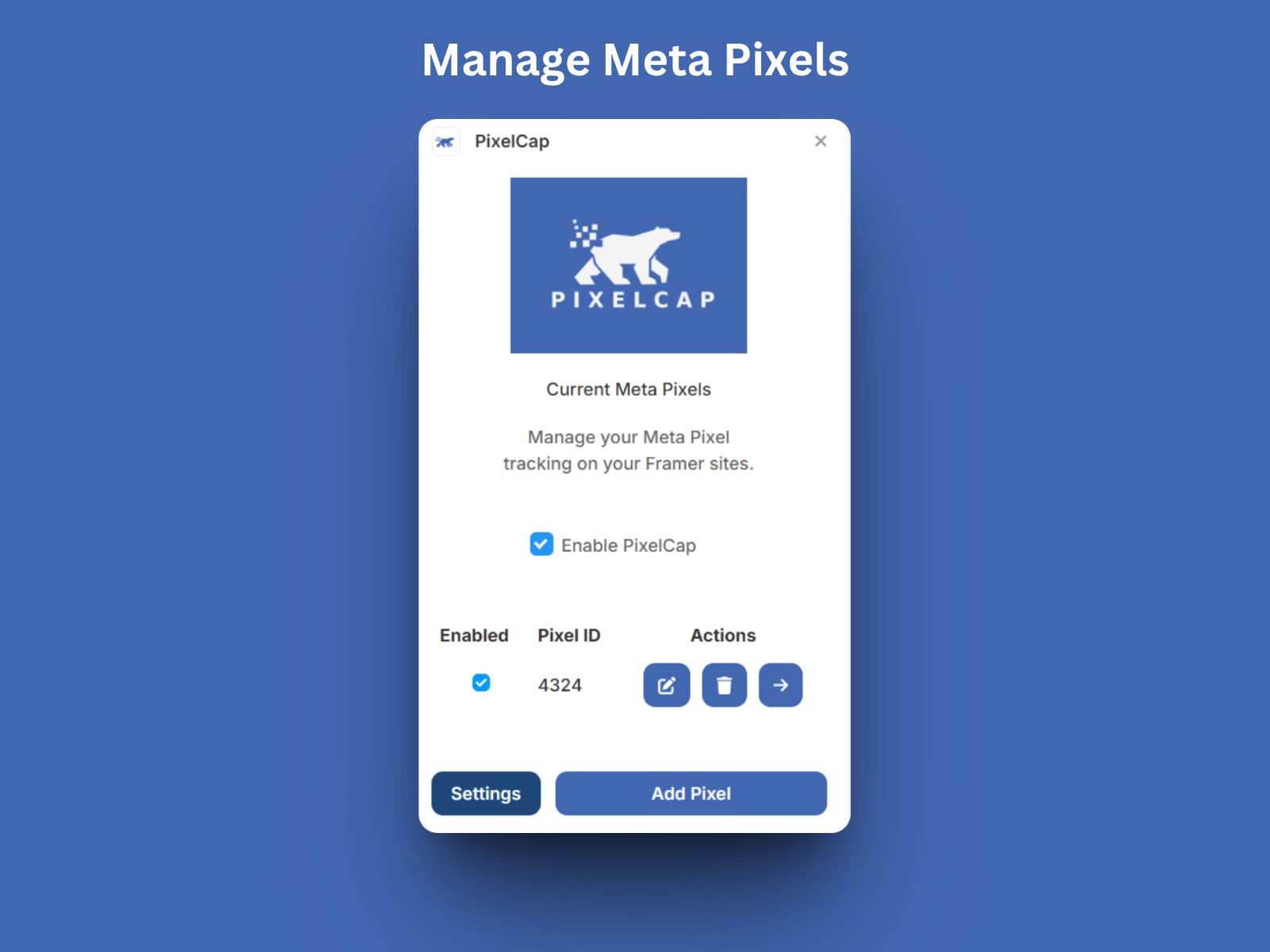 Pixelcap - Meta Pixel Manager