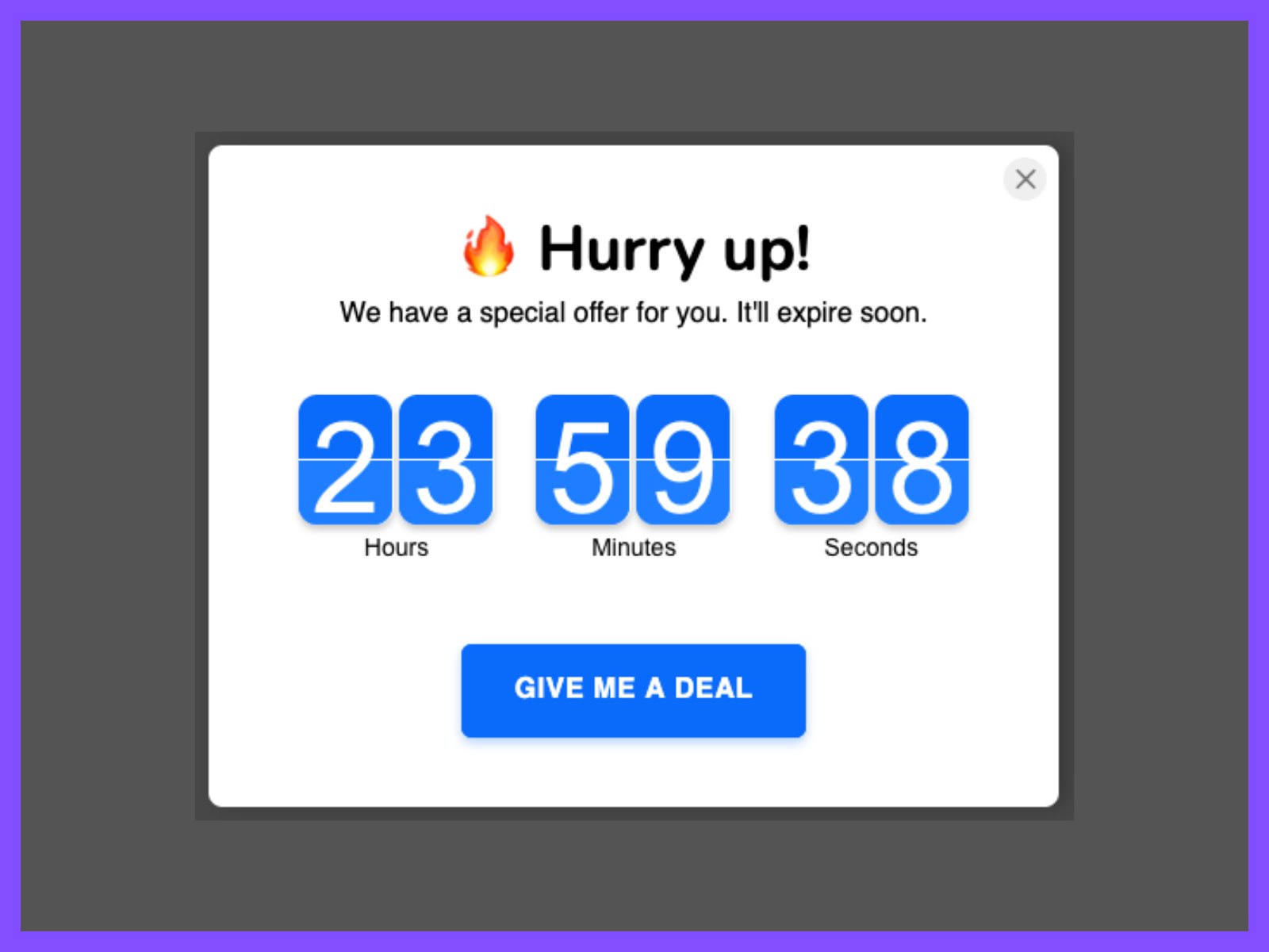 Smartarget Countdown Popup