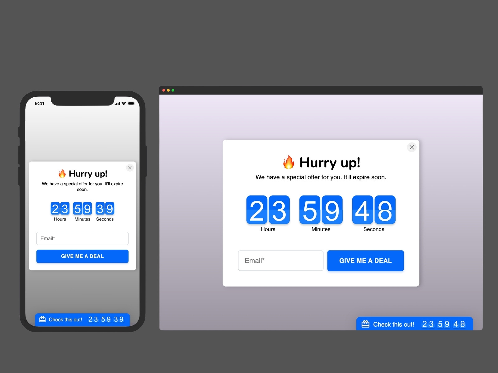 Smartarget Countdown Popup