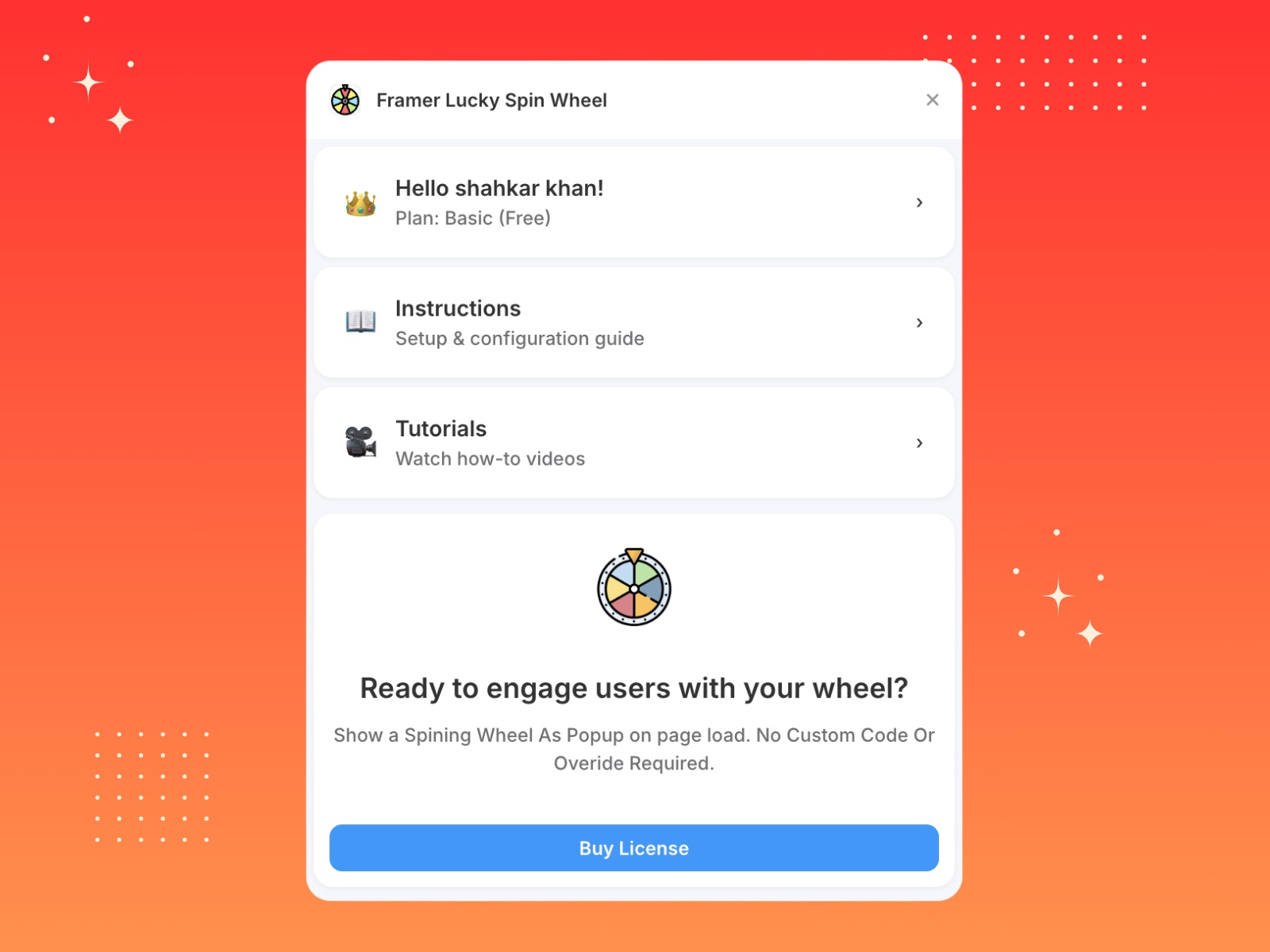 Framer Lucky Spin Wheel