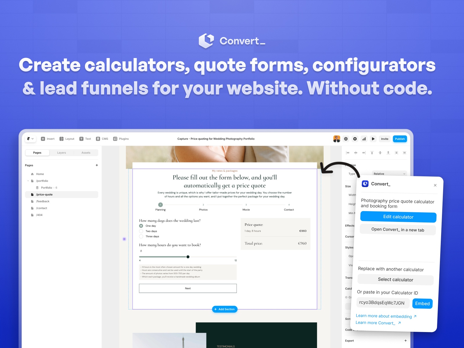 Convert: Custom Calculators