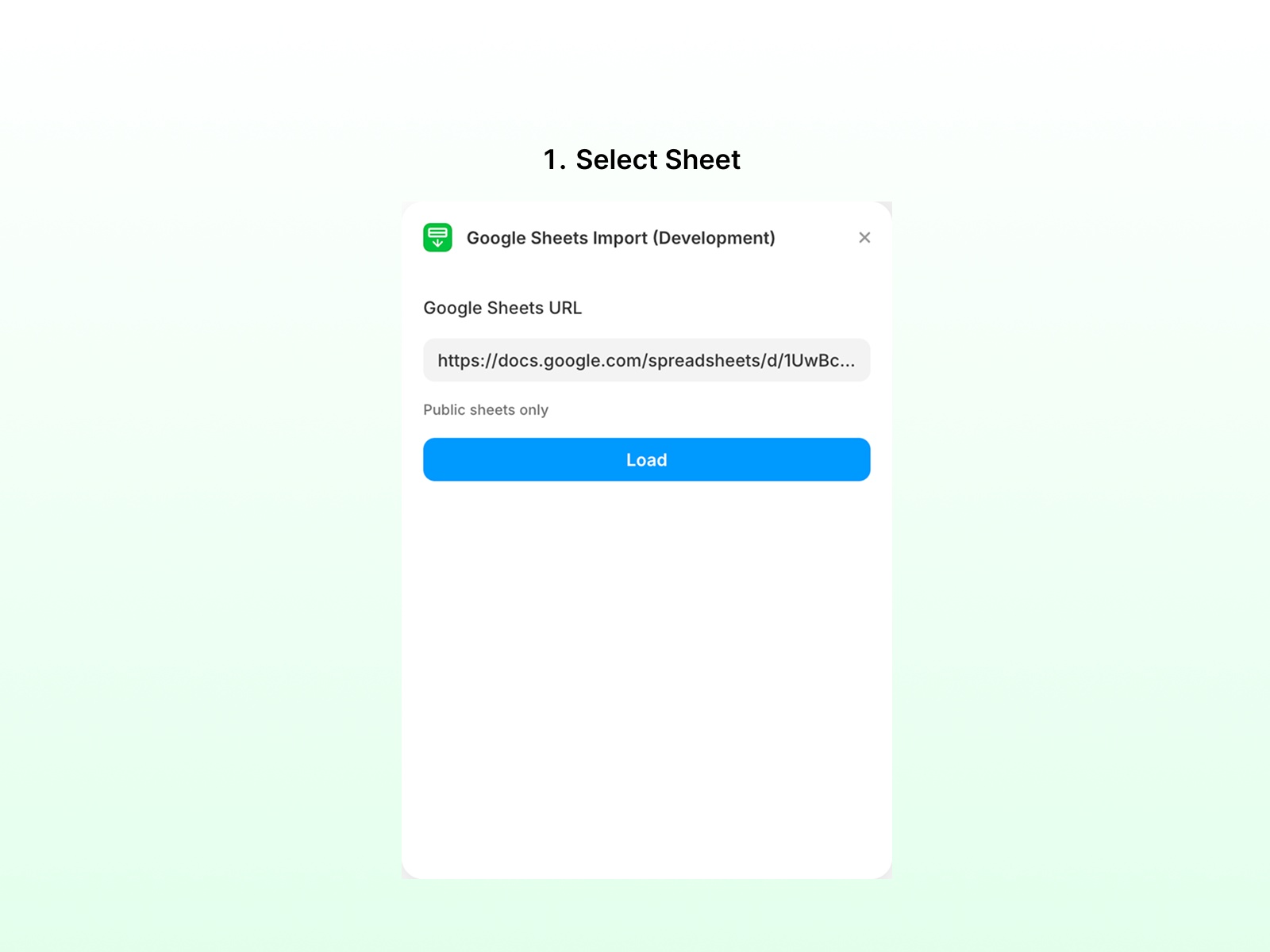 Google Sheets Import