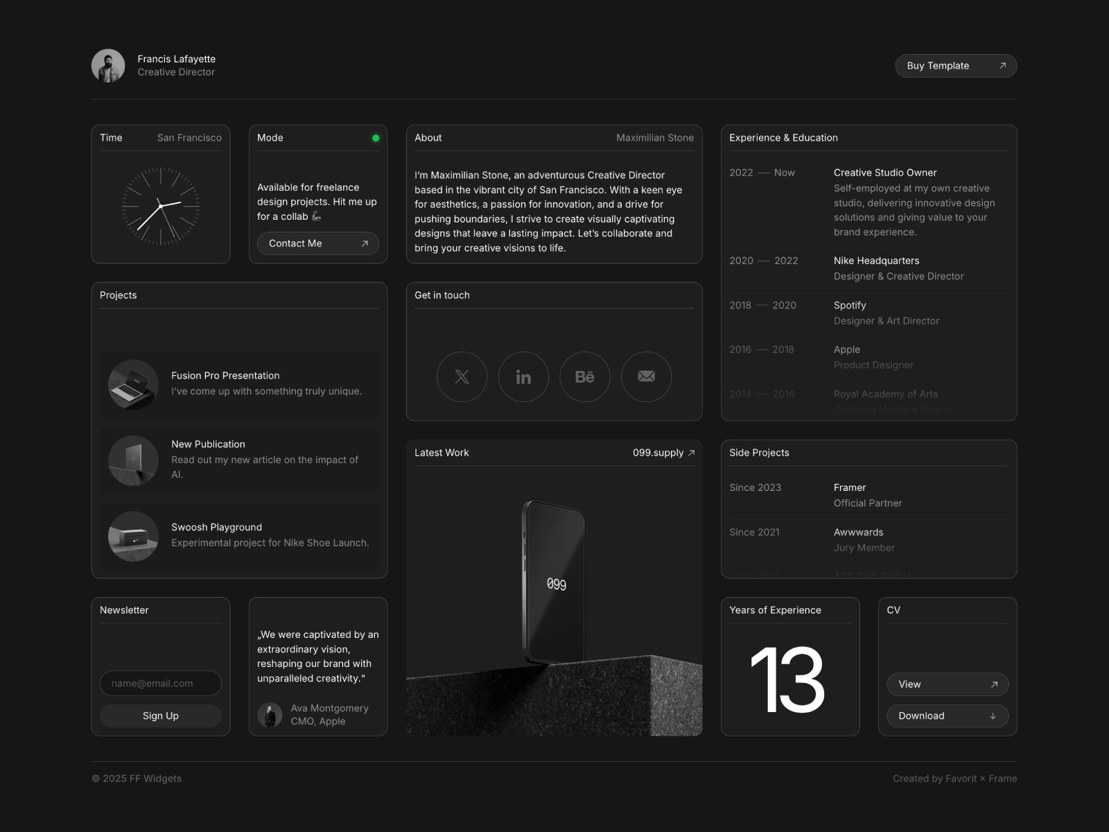 FF Widgets